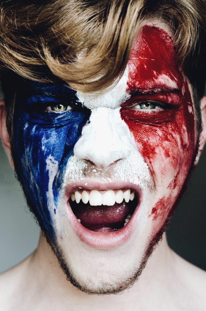 man with face paint