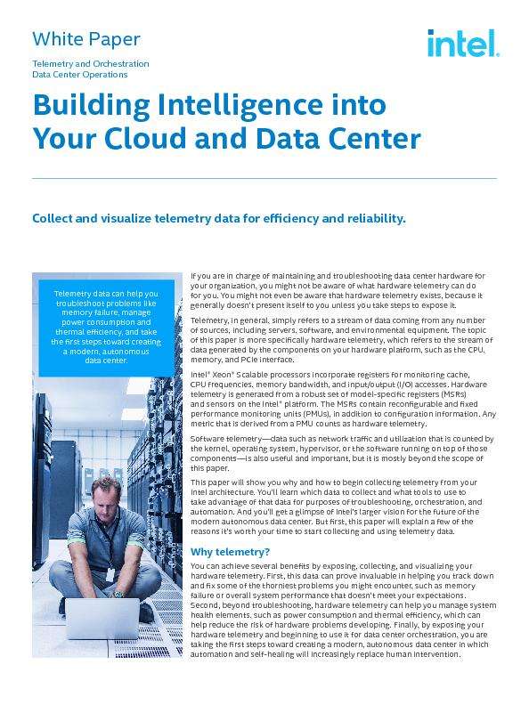 Building Intelligence into Your Cloud and Data Center