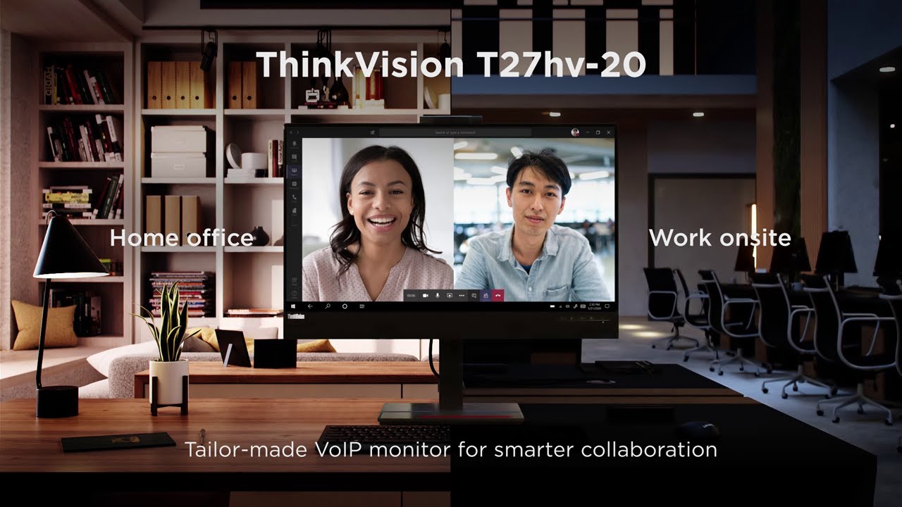 ThinkVision T27hv Smart VoIP Monitor – Smarter Collaboration Wherever You Work From 