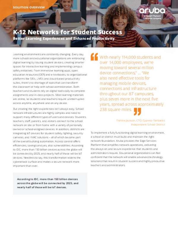 K-12 Networks for Student Success