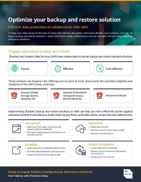 Optimize your backup and restore solution