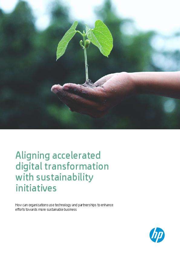 Aligning Accelerated Digital Transformation with Sustainability Initiatives