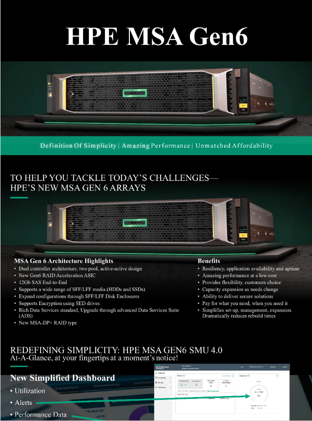 HPE MSA Gen6 Storage Arrays