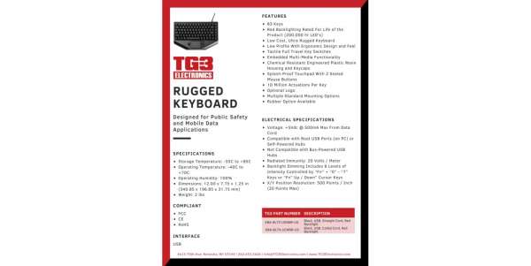 TG3 Rugged Keyboard