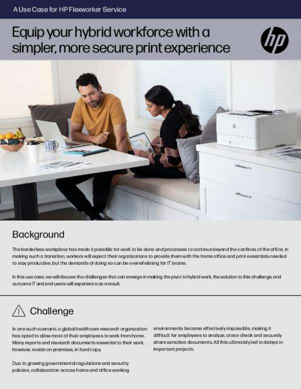 Equip your hybrid workforce with a simpler, more secure print experience