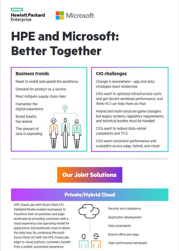 HPE and Microsoft: Better Together