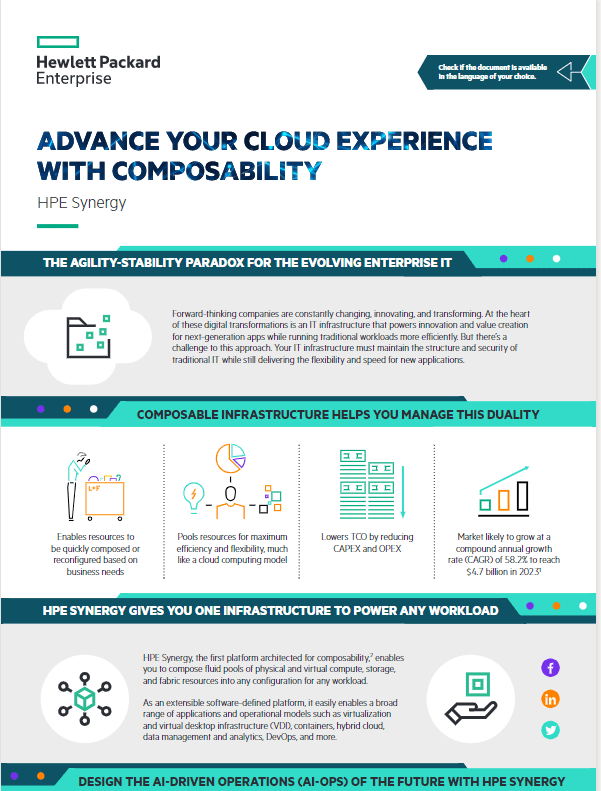 Advance Your Cloud Experience With Composability – HPE Synergy