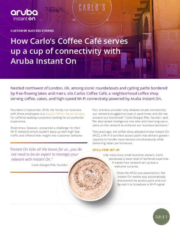 Customer Success—Carlo’s Coffee Cafe