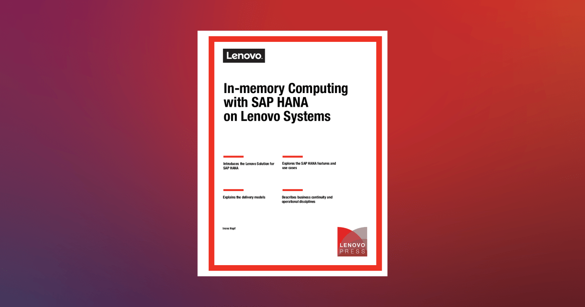 In-memory Computing with SAP HANA on Lenovo Systems