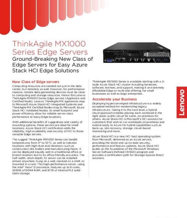 ThinkAgile MX1000 Series Edge Servers