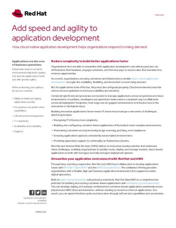 Add Speed and Agility to Application Development