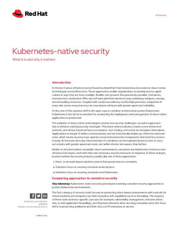 Kubernetes Native Security