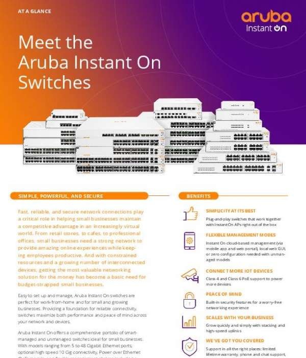 Meet the Aruba Instant On Switches for SMB