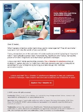 Lenovo and Intel Partnership Datasheet