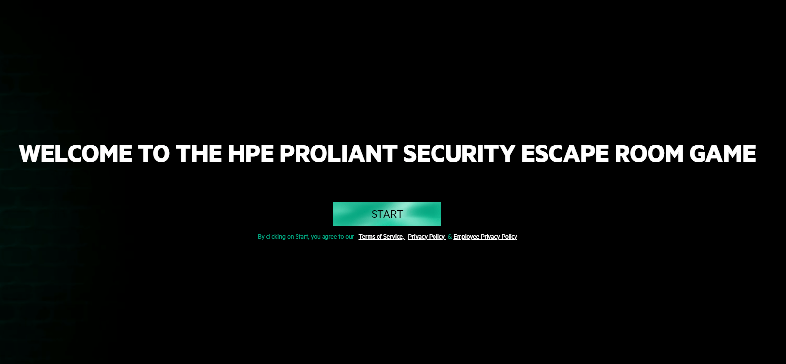 The HPE ProLiant Security Escape Room Game