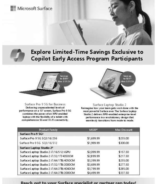 FY24 Surface Copilot Promo Flyer