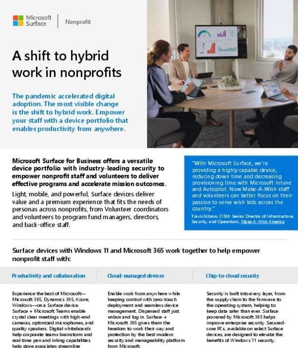 A shift to hybrid work in nonprofits