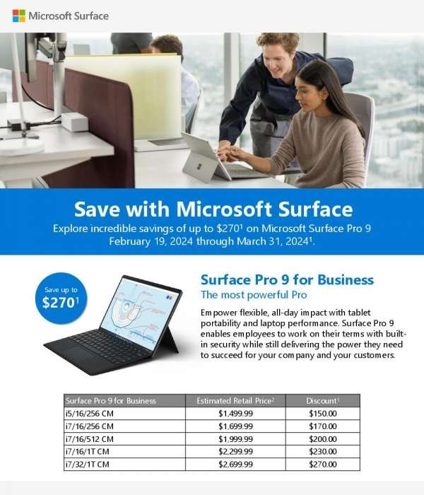 Save with Microsoft Promo on Surface Pro 9