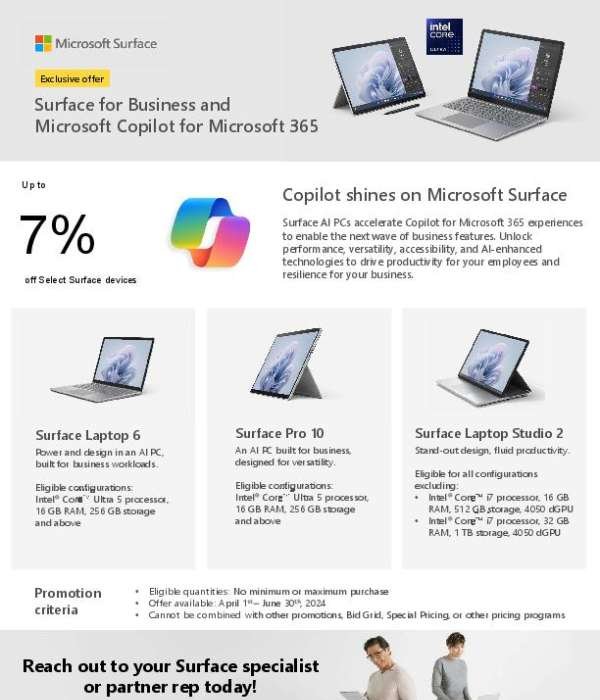 Explore Savings on Surface and Microsoft Copilot Integrations