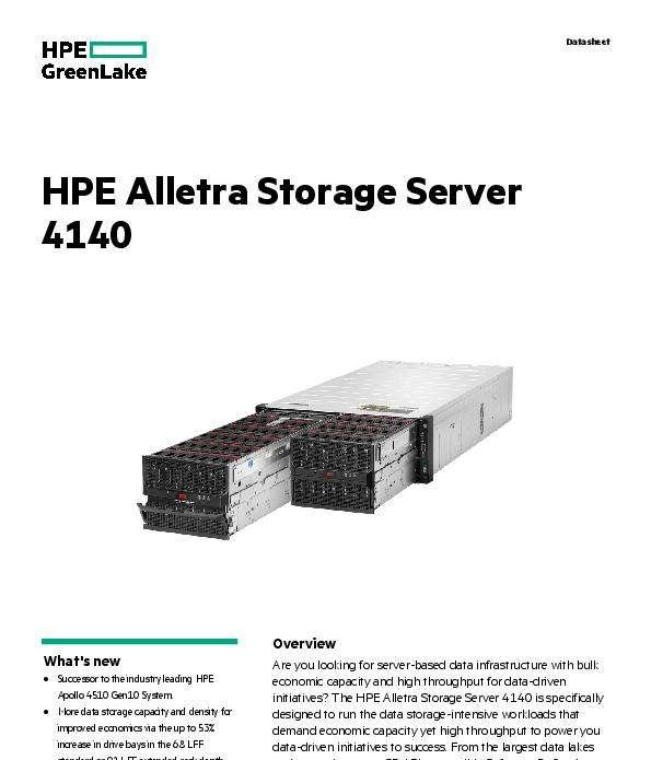 HPE Alletra Storage Server 4140