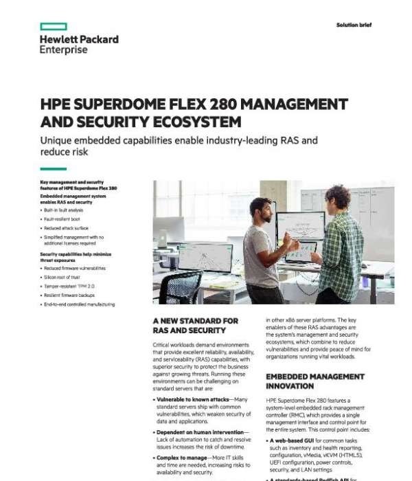 HPE Superdome Flex 280 Management and Security Ecosystem