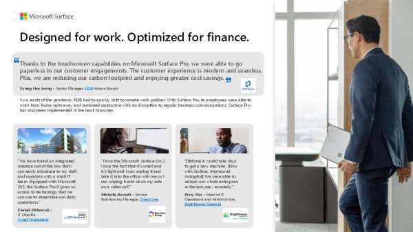 Surface for Financial Services Flyer