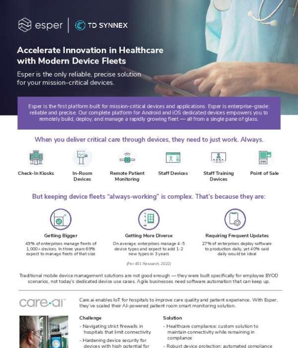 Accelerate Innovation in Healthcare with Modern Device Fleets