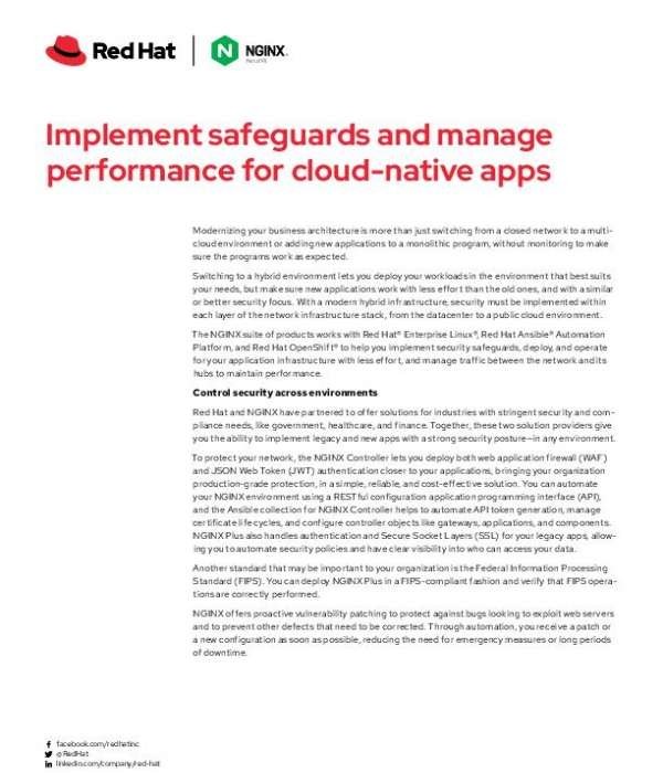 Implement safeguards and manage performance for cloud-native apps