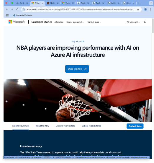 NBA players are improving performance with AI on Azure AI infrastructure