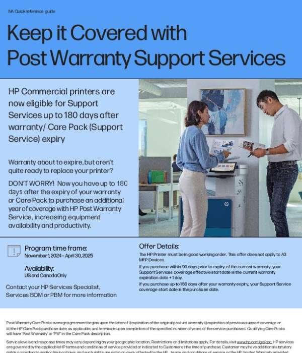 Keep It Covered with Post Warranty Support Services