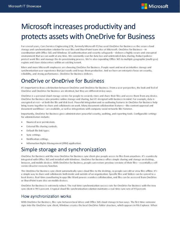 You are currently viewing Microsoft increases productivity and protects assets with OneDrive for Business