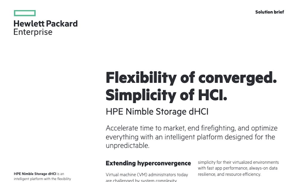 You are currently viewing Flexibility of Converged. Simplicity of HCI.
