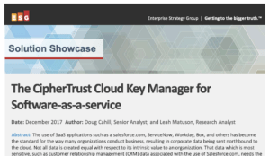 Read more about the article Enterprise Strategy Group: The CipherTrust Cloud Key Manager for Software-as-a-Service