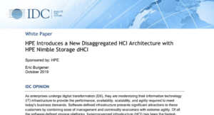 Read more about the article HPE Introduces a New Disaggregated HCI Architecture with HPE Nimble Storage dHCI