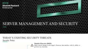 Read more about the article HPE Server Management and Security