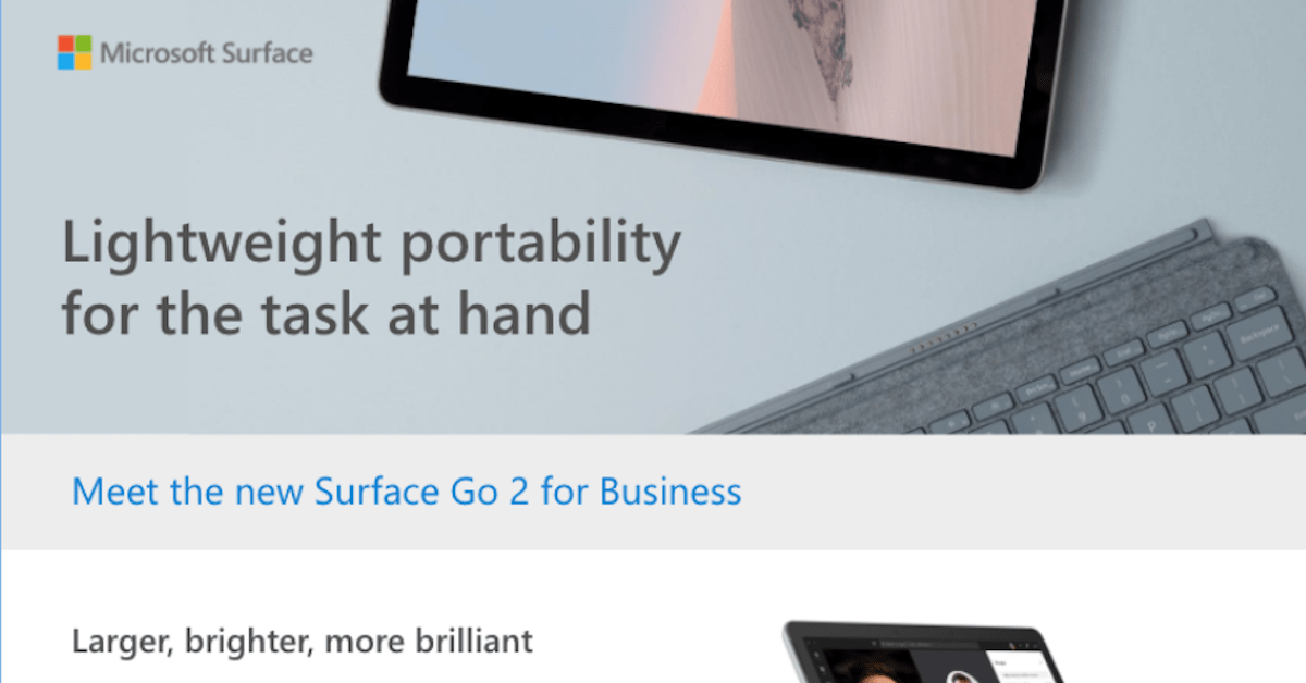 You are currently viewing Meet the New Surface Go 2 for Business