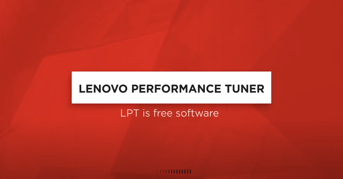 You are currently viewing Lenovo Performance Tuner