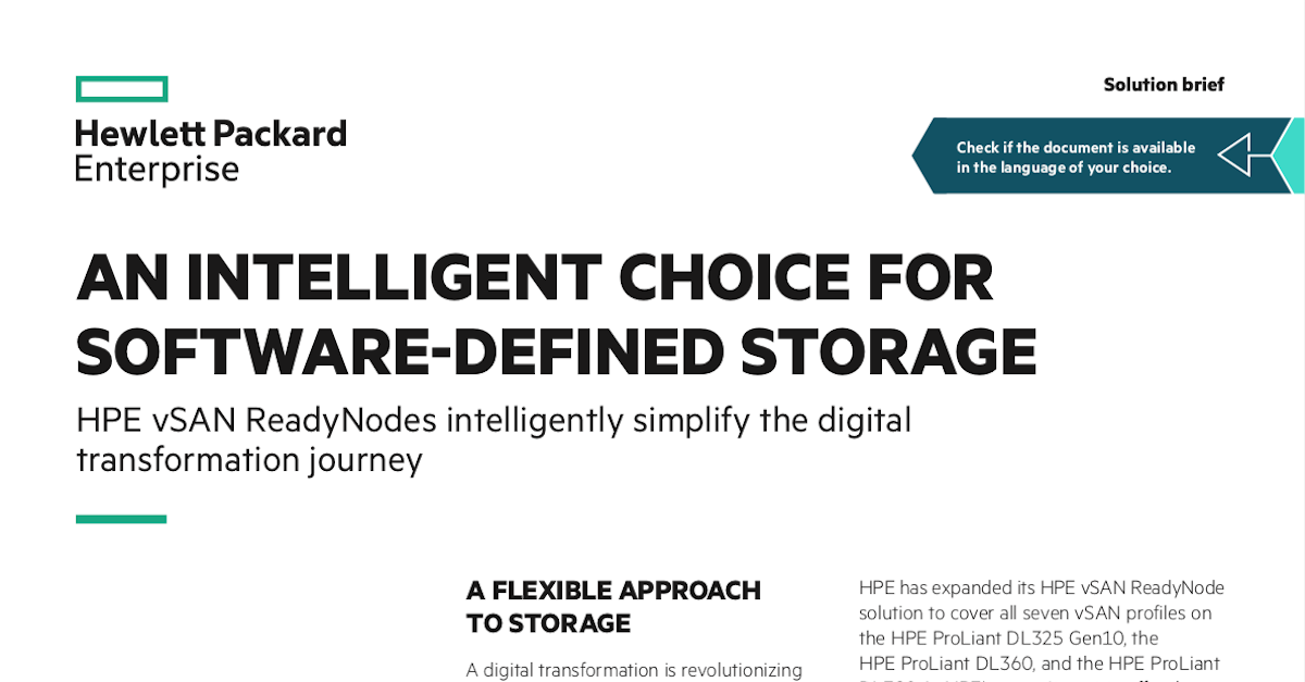 You are currently viewing An Intelligent Choice for Software-Defined Storage