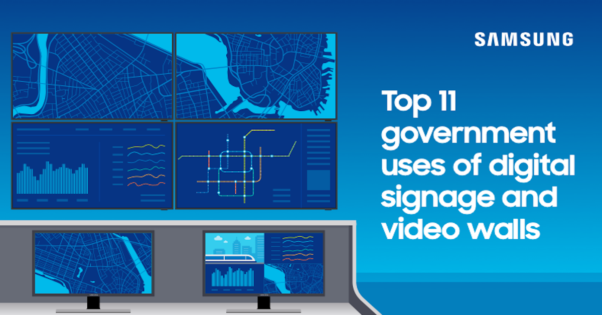 You are currently viewing Top 11 government uses of digital signage and video walls