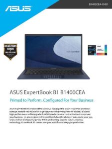 Read more about the article ASUS ExpertBook B1400/B1500 Series