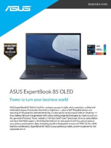 Read more about the article ASUS ExpertBook B5 OLED: Power to Turn your Business World