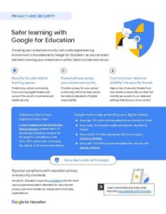 Read more about the article Safer learning with Google for Education