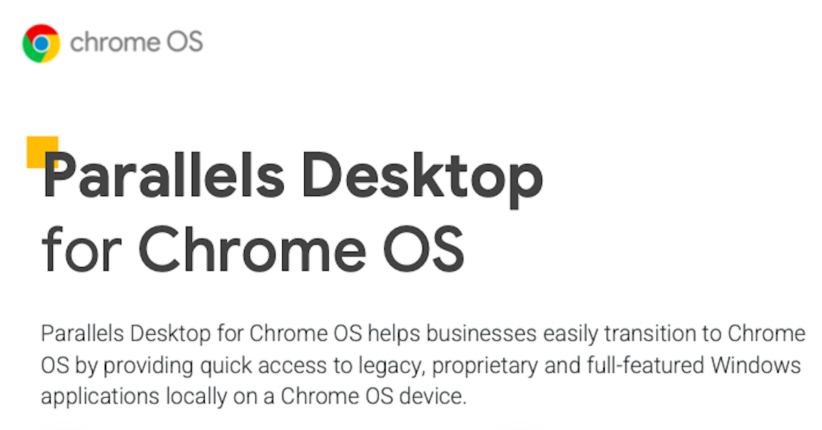 You are currently viewing Parallels Desktop for Chrome OS