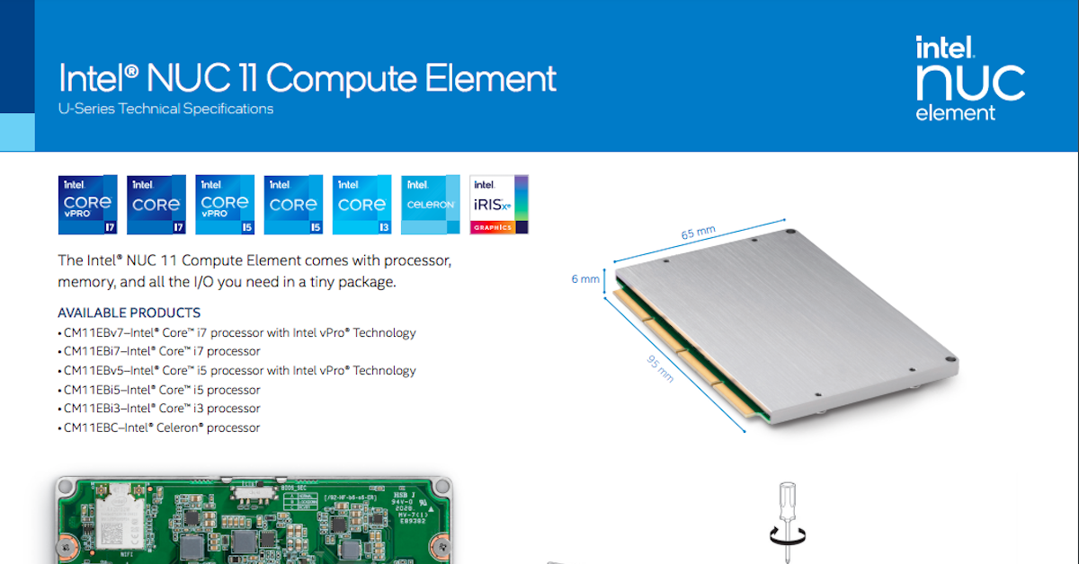 You are currently viewing Intel® NUC 11 Compute Element 