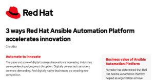 Read more about the article 3 ways Red Hat Ansible Automation Platform Accelerates Innovation