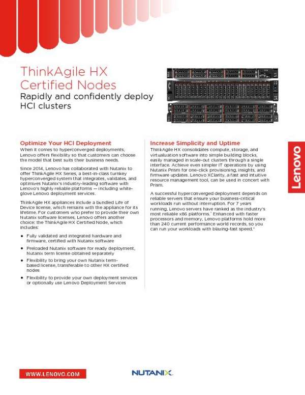 You are currently viewing  ThinkAgile HX Certified Nodes