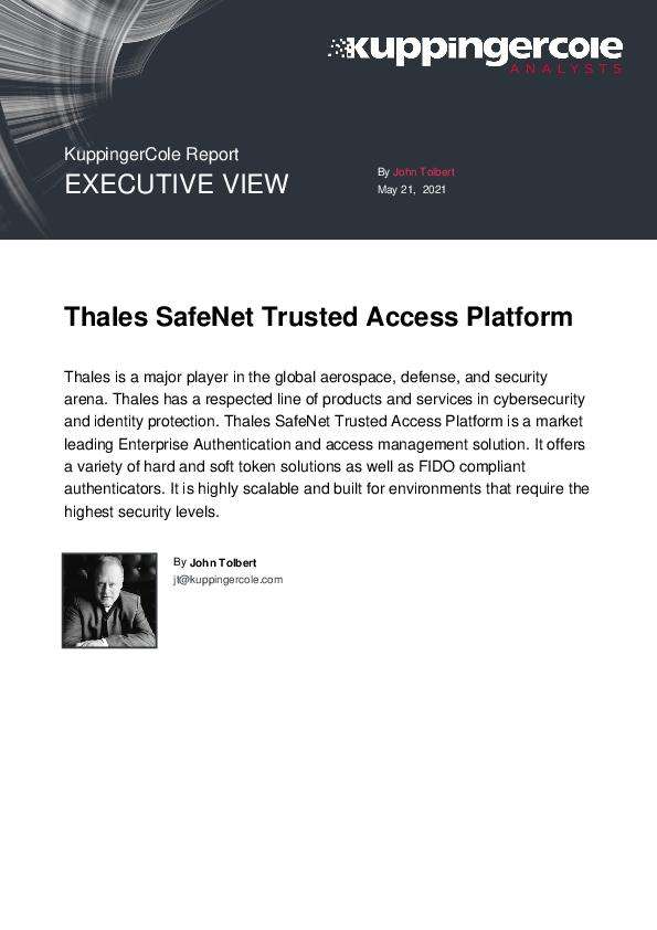 You are currently viewing Thales SafeNet Trusted Access Platform