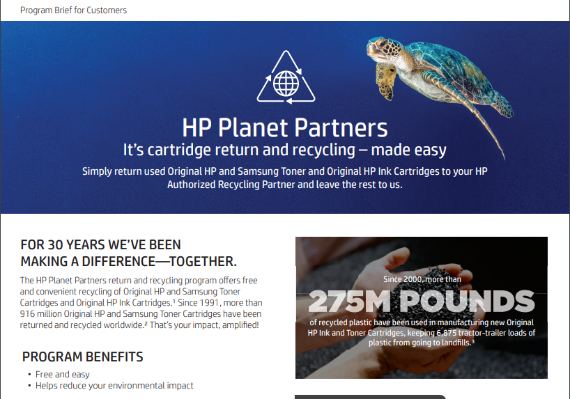 You are currently viewing HP Planet Partners. It’s cartridge return and recycling – made easy