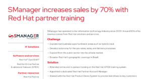Read more about the article   SManager increases sales by 70% with Red Hat partner training