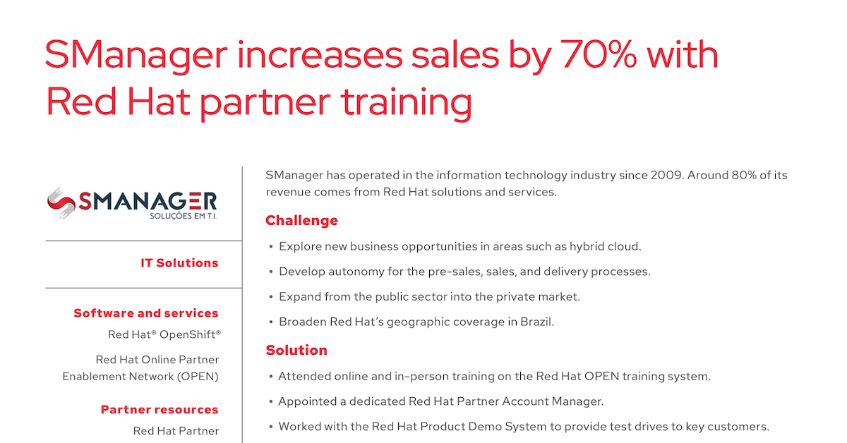 You are currently viewing   SManager increases sales by 70% with Red Hat partner training